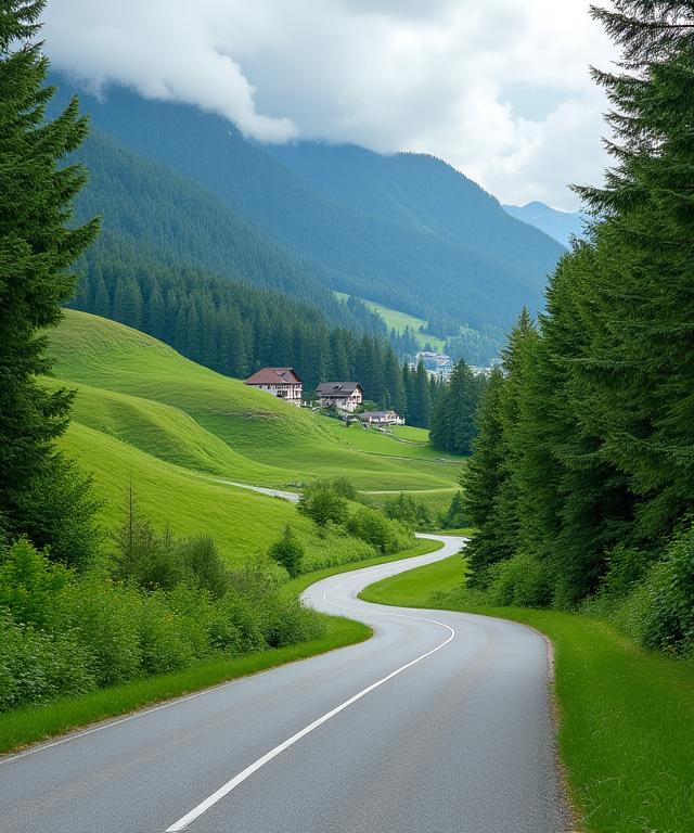 Malerische Straße im Salzkammergut, Österreich, geplant von Asafye Roadwise